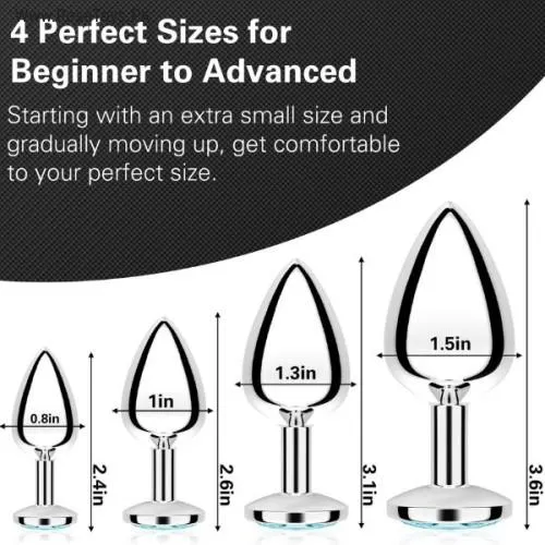 4 PCS Stainless Steel Butt Plug