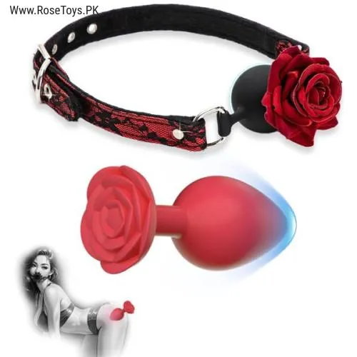 2 Pack Sexy Rose Ball Mouth Gag