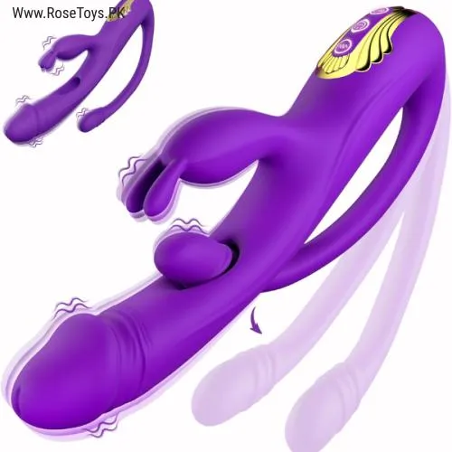 3 in 1 G Spot Vibrator Rabbit Dildo
