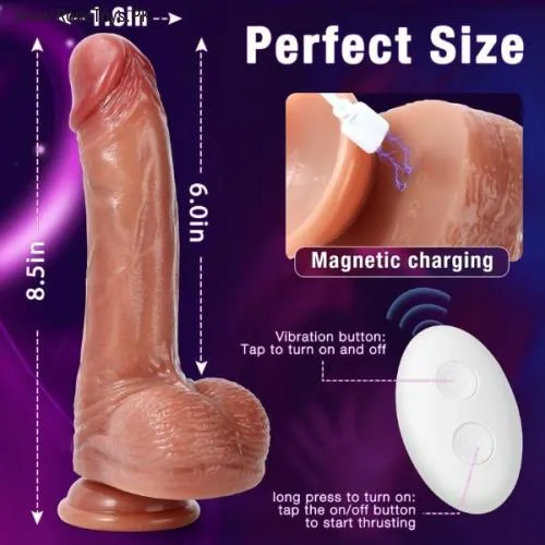 8 Inch Realistic Thrusting Dildo