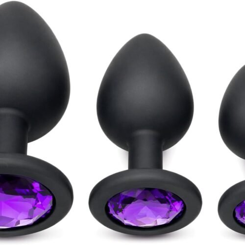 3PCS Silicone Jeweled Anal Butt