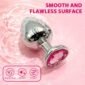 3 Pcs Pink Heart Crystal Anal Plugs