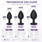 3PCS Silicone Jeweled Anal Butt