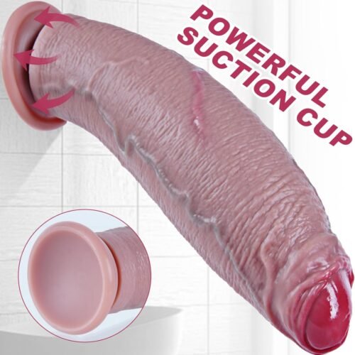 13 Inch Huge Foreskin Wide Dildo