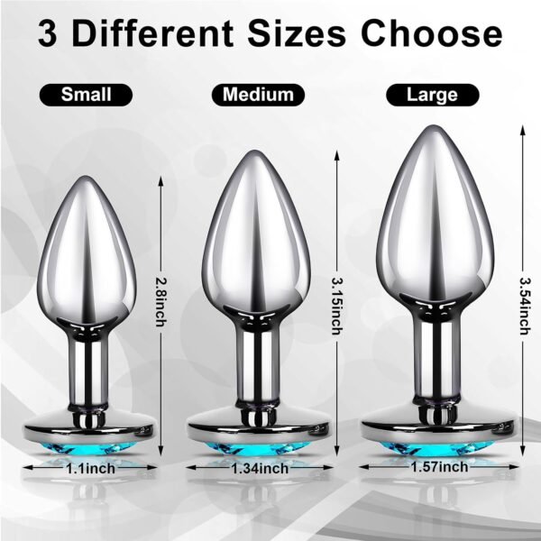 COWINOE 3 PCS Jewel Butt Plugs Sex Toy