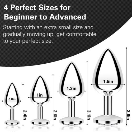 4 PCS Butt Plug Kit for Gradual Training