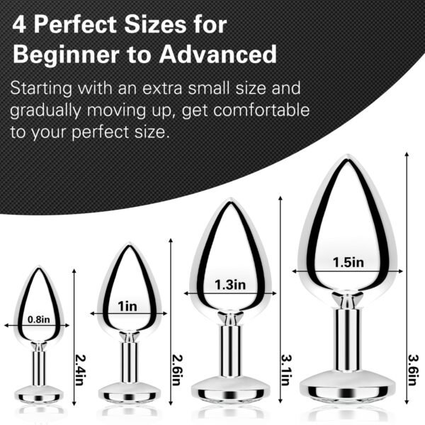 4 PCS Butt Plug Kit for Gradual Training