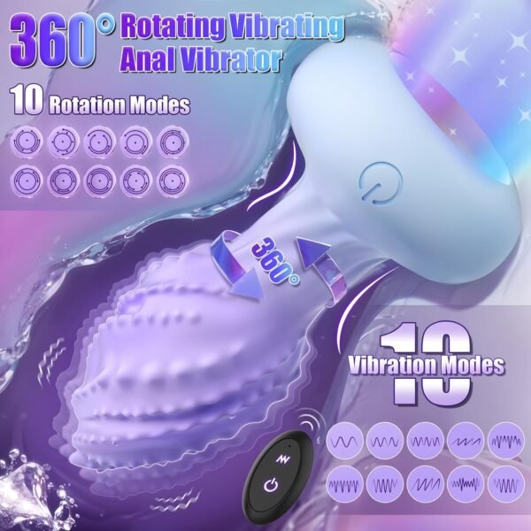 Anal Plug 360° Rotation Vibrating Butt Plug