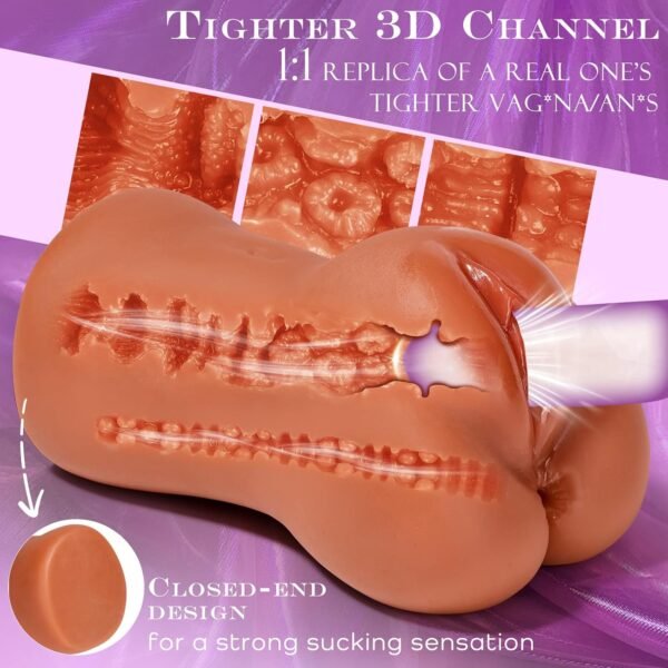 Brown Realistic Pocket Pussy Sex Toys for Men