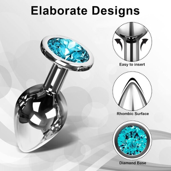 COWINOE 3 PCS Jewel Butt Plugs Sex Toy