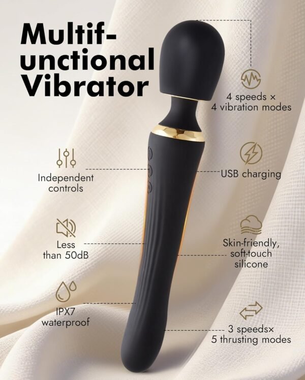 2-in-1 Dual-Ended Vibrator Wand