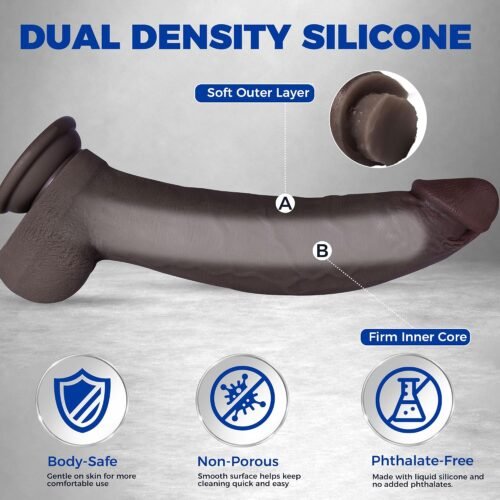 12 Inch Huge Thick Big Black Dildo