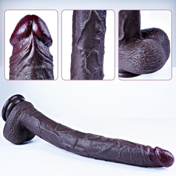 16.5 Inch Black Extra Long Dildo