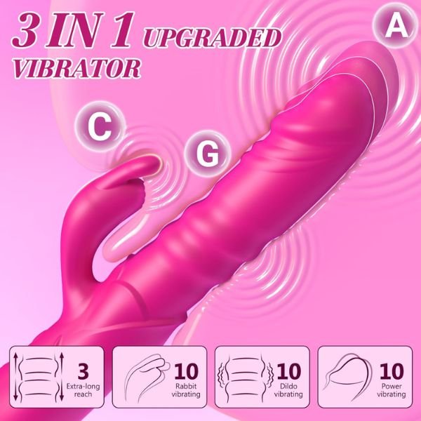 Thrusting Rabbit Vibrator Sex Toys