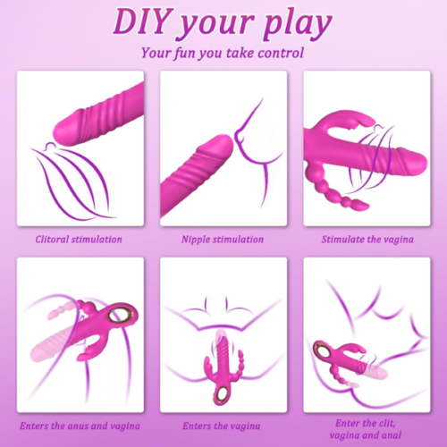 Thrusting Dildo Vibrator Sex Toys