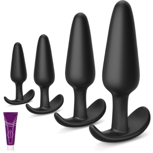 4PCS Silicone Anal Butt Plug Set