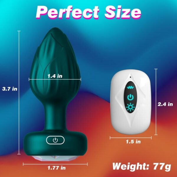 10 Modes Vibrating Butt Plug LED