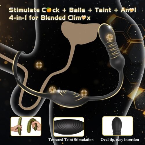 HNNPY Thrusting Prostate Massager Dildo