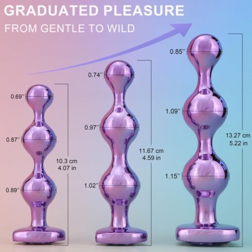 3 Pcs Lightweight Alloy Anal Beads