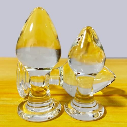 3Pcs Crystal Glass Anal Butt Plug Set
