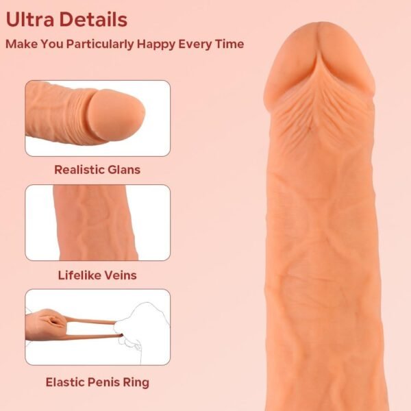 Pennis Extender with Cock Ring Male Masturbator
