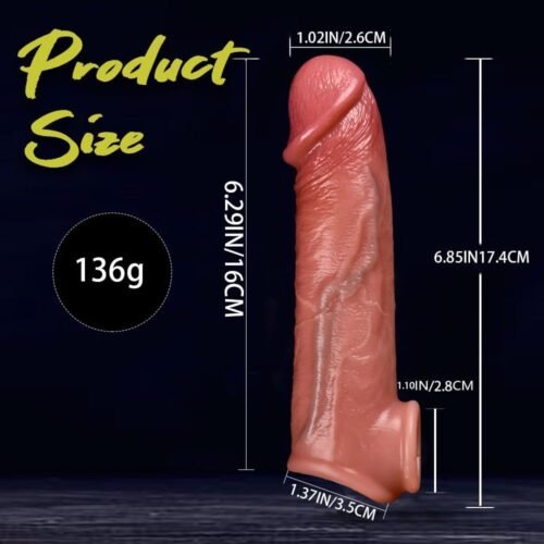 Reusable Penis Sleeve with Cock Ring