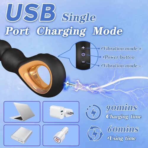 Vibrating Anal Beads Butt Plug
