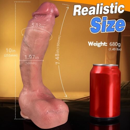 10 Inch Lifelike Curved Realistic Anal Dildo