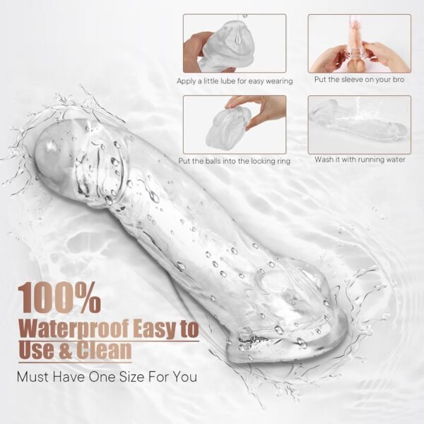 3 Sizes Reusable Curved Penis Sleeve
