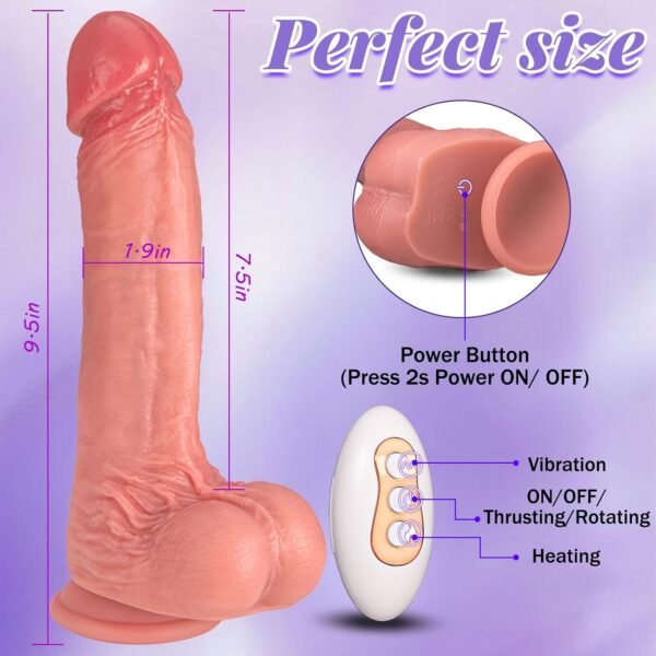 9.5" Thrusting Dildo Vibrator