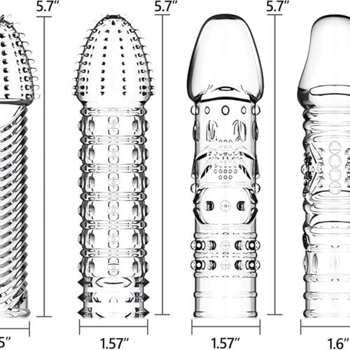 4 Pack Reusable Penis Sleeves