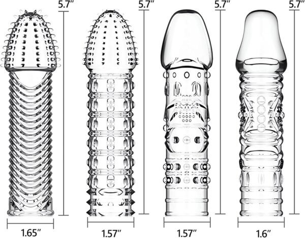 4 Pack Reusable Penis Sleeves