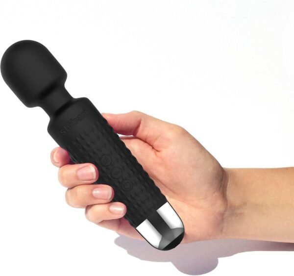 Shibari Mini Wand Vibrator Massager Black