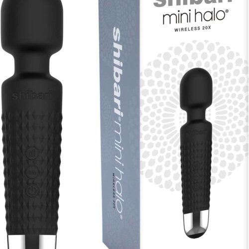 Shibari Mini Wand Vibrator Massager Black