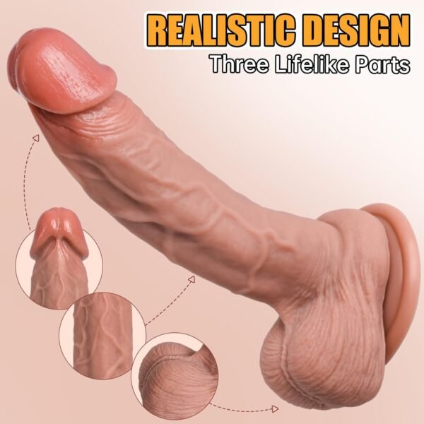 7.7" Realistic Soft Silicone Dildo