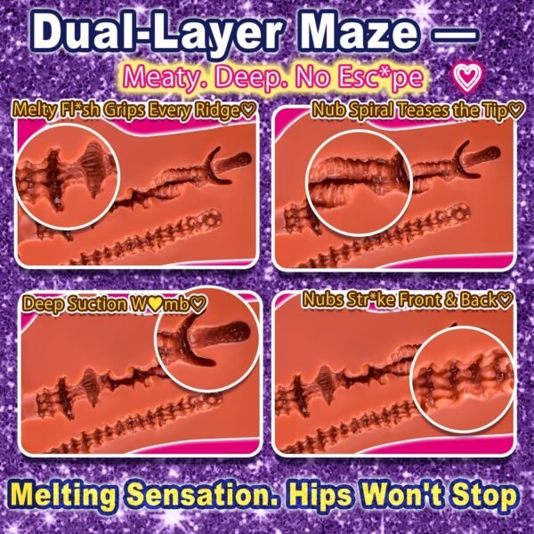Masturbator Stroker with Dual Entrances