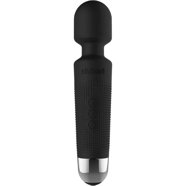 Shibari Mini Wand Vibrator Massager Black Shibari Mini Wand Vibrator Massager Black