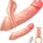 2 in 1 Vibrating Penis Sleeve for Couples