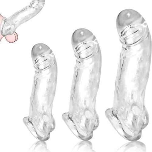 3 Sizes Reusable Curved Penis Sleeve