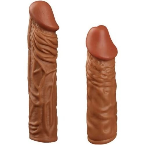 2 Pcs Reusable Penis Sleeve Extender Ultra