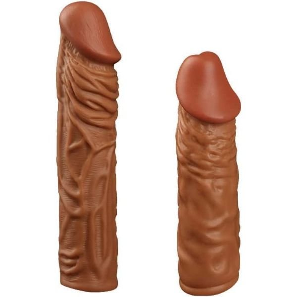 2 Pcs Reusable Penis Sleeve Extender Ultra
